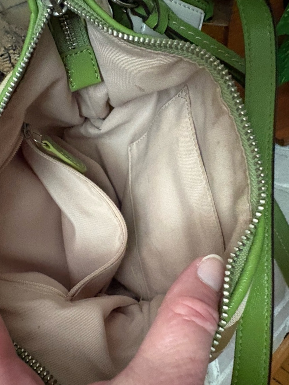 Vintage Coach Y2K Green Signature Hobo Shoulder Bag /Crossbody Bag - Picture 9 of 12